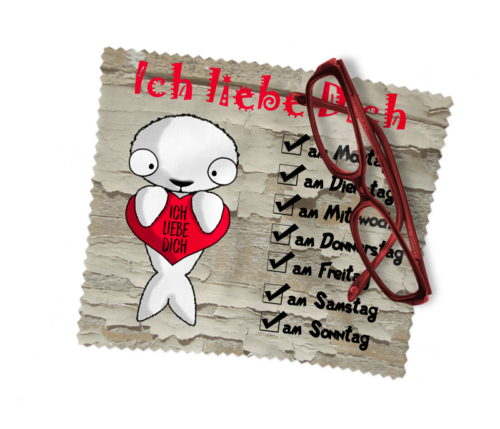 Brillenputztuch Ich liebe dich