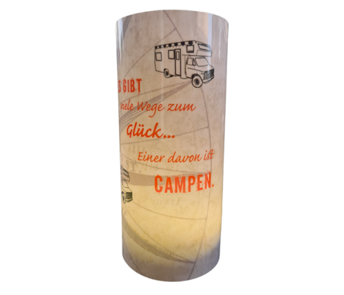 Personalisiertes Windlicht für Camper