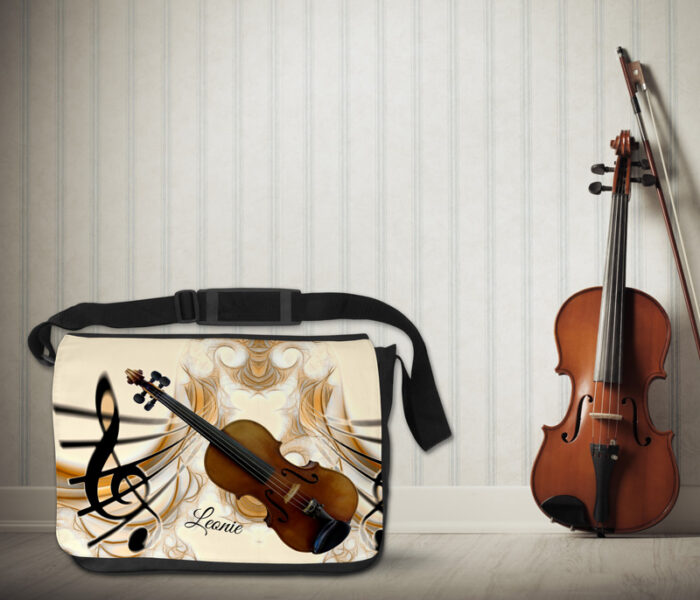 Notentasche Violine mit Instrument