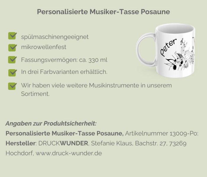 Tasse Posaune