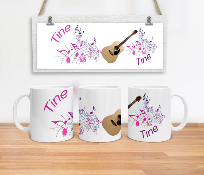 Tasse Gitarre mit Namen