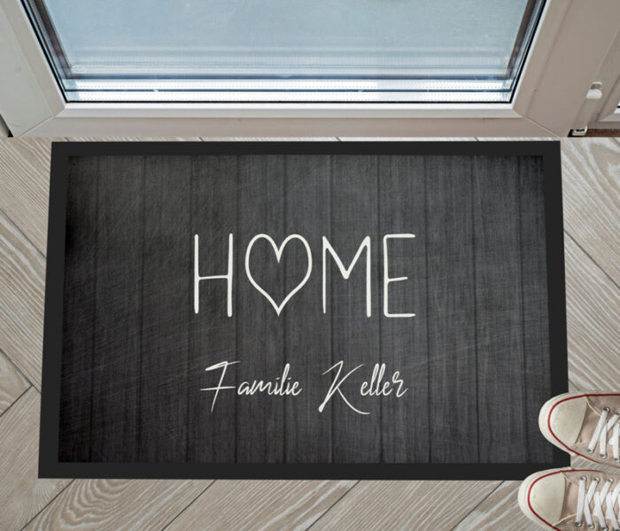 Personalisierte Fußmatte Home Familie Keller