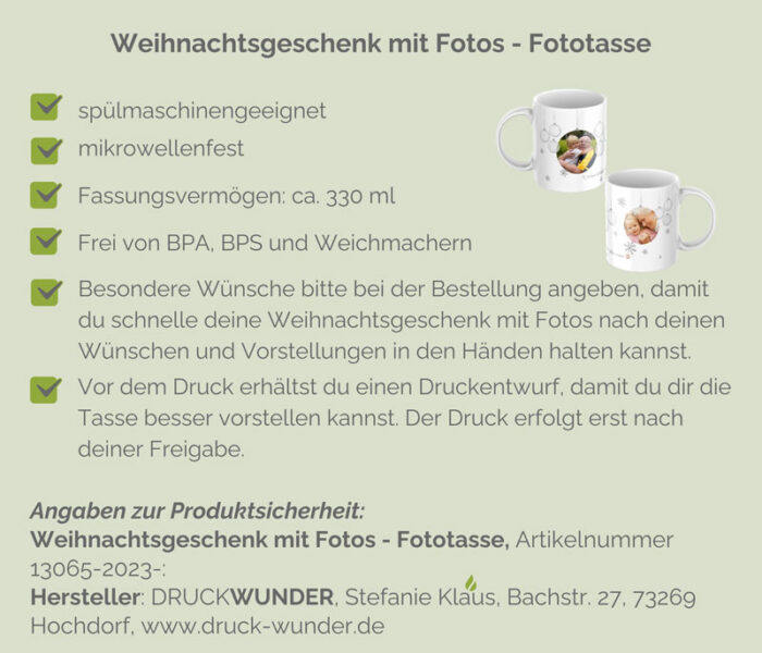 Weihnachtsgeschenk mit Fotos