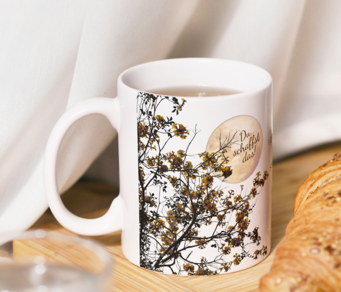 Bedruckte Tasse als Motivations-Geschenk