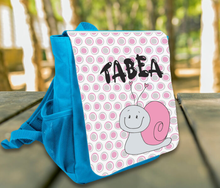 Kindergartenrucksack mit Namen in Rosa oder Blau