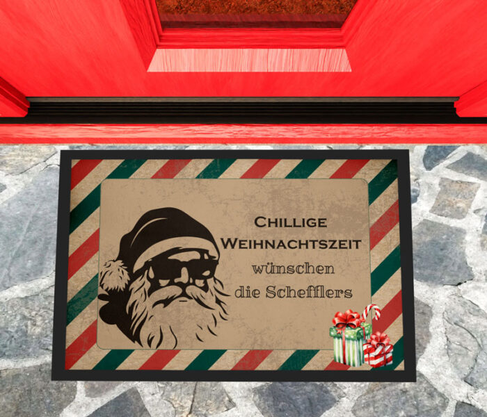 Weihnachtsfußmatte mit namen