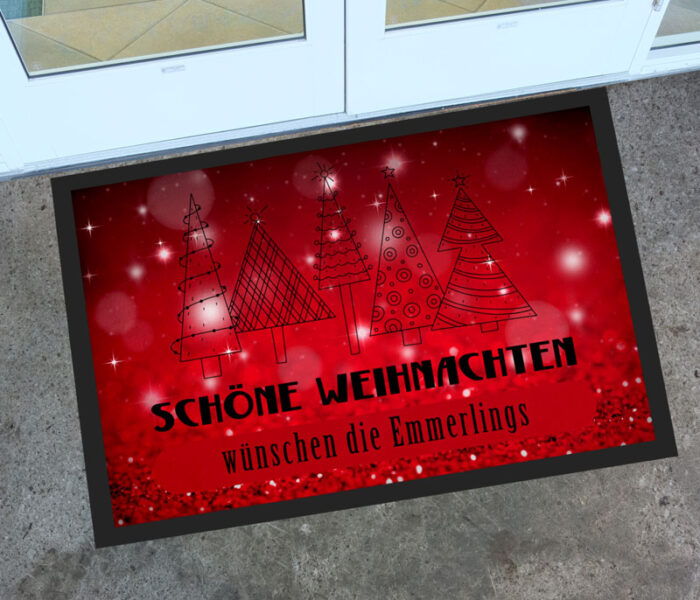 Personalisierte Fußmatte Weihnachten