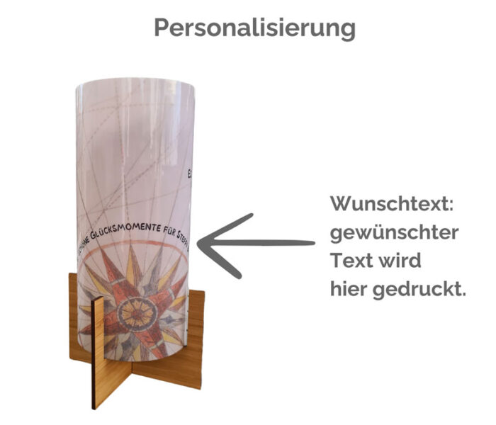 Personalisiertes Windlicht für Camper